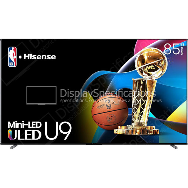84.6" Hisense 85U9N - Specifications