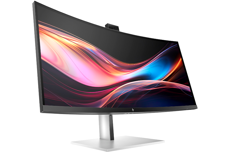 HP 734pm with a 5MP AI webcam and a 120Hz 34