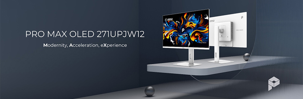 MSI PRO MAX OLED 271UPJW12 is the world's first 27-inch 4K IJP OLED monitor